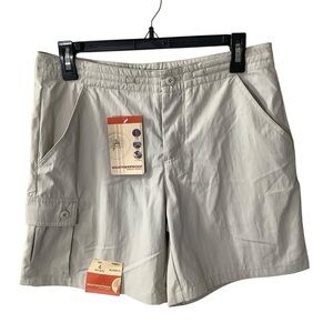 Brand New Weatherproof Women's Light Gray Cargo Shorts